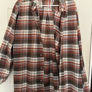 Plaid Button-Up Women's Hoodie